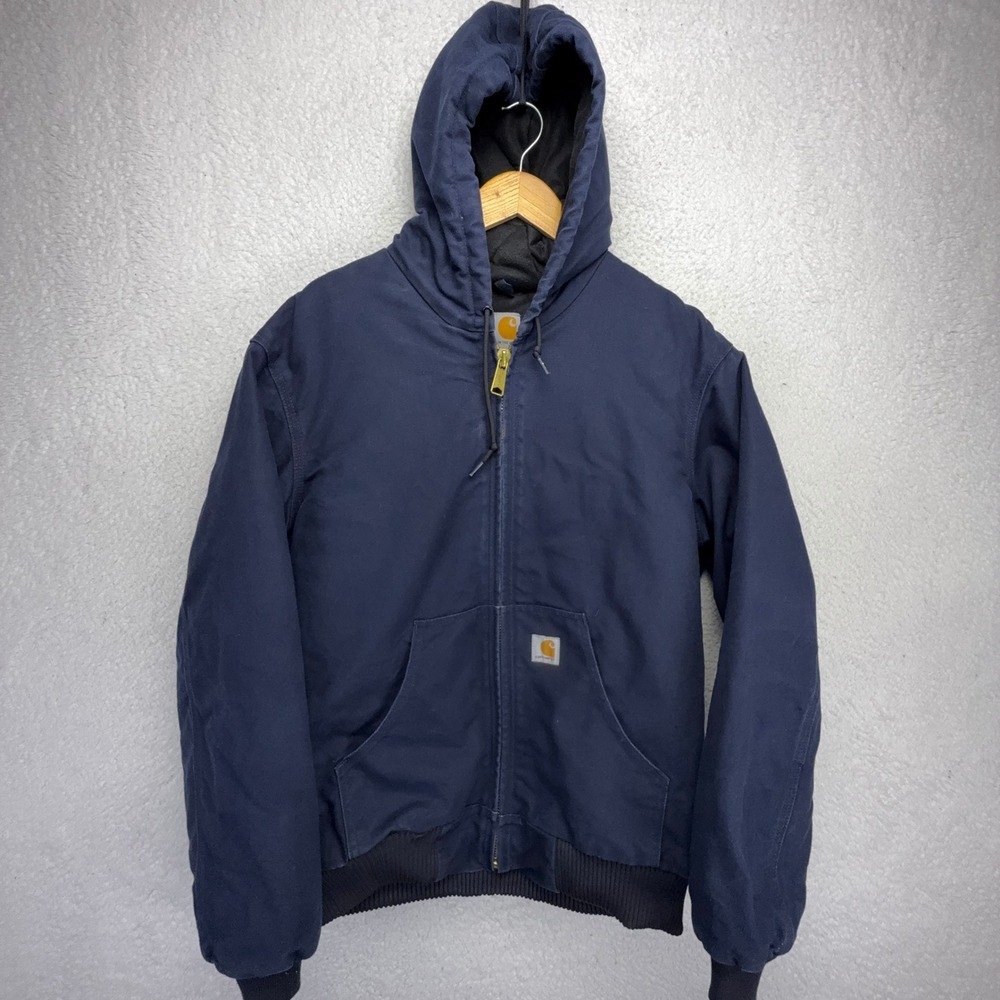 Carhartt Active Jacket Quilt Lined Mens Medium J140 DNY Dark Navy Blue